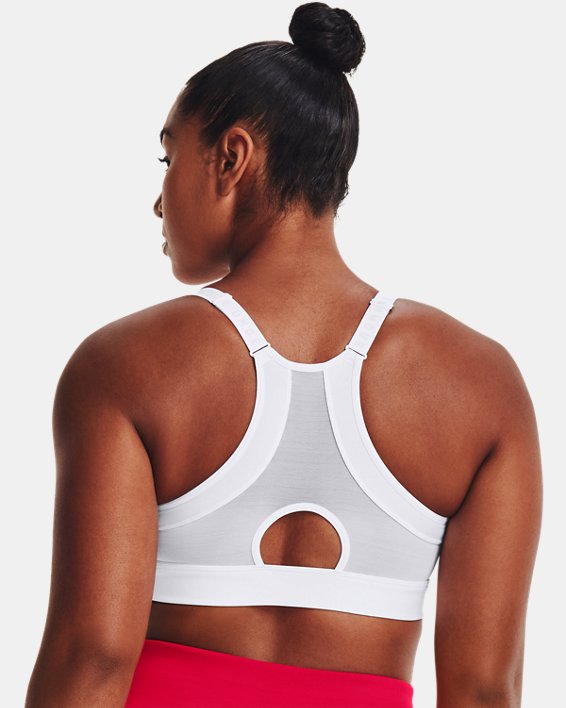 Women's UA Infinity Low Covered Sports Bra, White, pdpMainDesktop image number 6